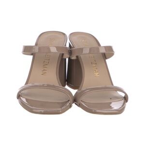 Stuart Weitzman Taupe Patent Leather Sandals